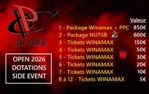 POITIERS POKER FESTIVAL - DOTATION SIDE EVENT 2026