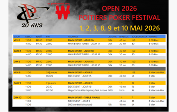 OPEN 2026 - POITIERS POKER FESTIVAL