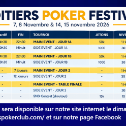 POITIERS POKER FESTIVAL 2026